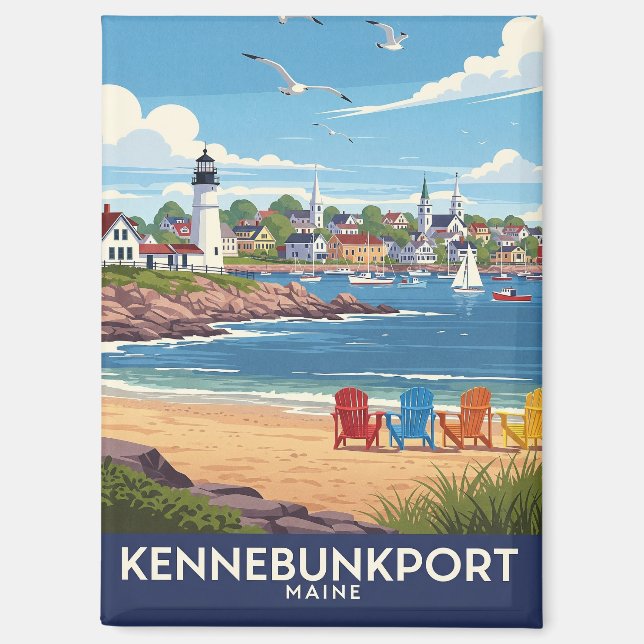 Maine Kennebunkport Travel Magnet (Vorderseite)
