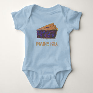 MAINE KID Portland Blueberries Blueberry Pie Slice Baby Strampler