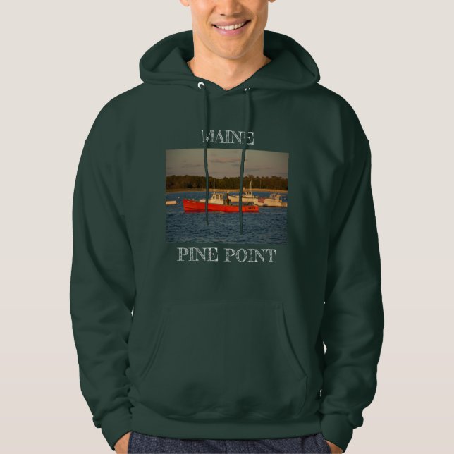 Maine-Kiefern-Punkt Hoodie-Sweatshirt Hoodie (Vorderseite)