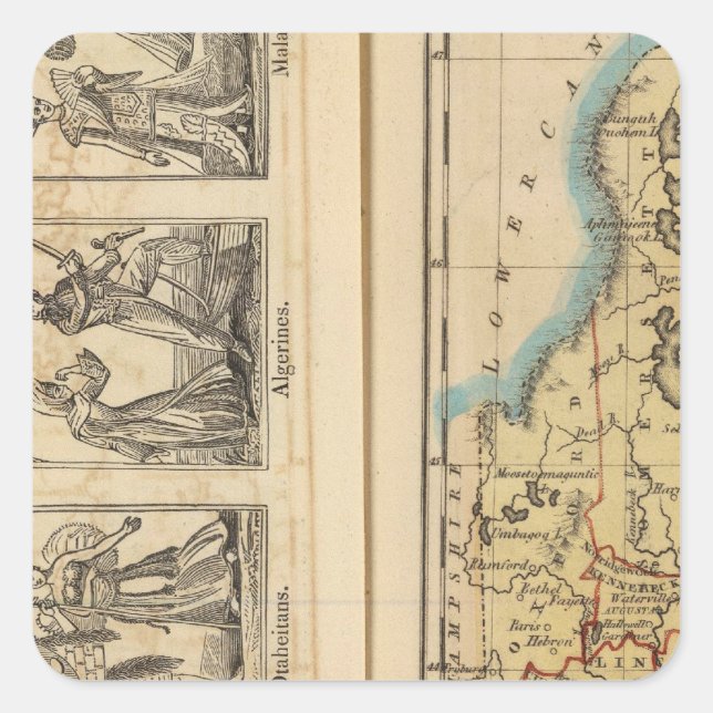 Maine Kostüme Quadratischer Aufkleber (Vorderseite)