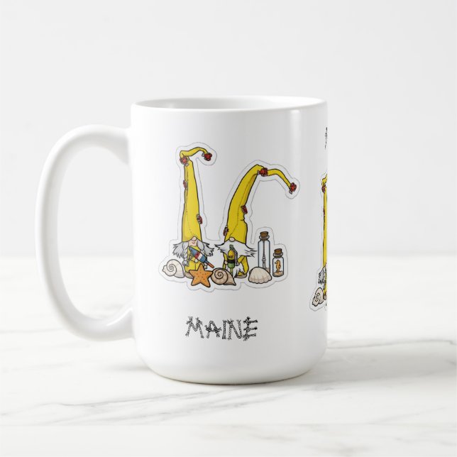 Maine-Küste - Willkommen-Gnom  Kaffeetasse (Links)
