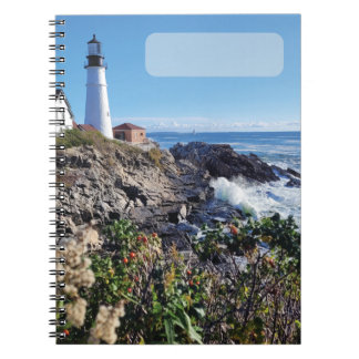 Maine-Leuchtturm-Cover 80-seitiges Spiral-Tagebuch Notizblock