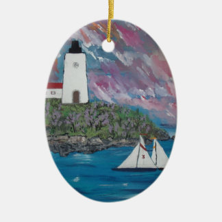 Maine-Leuchtturm-Malerei Keramikornament
