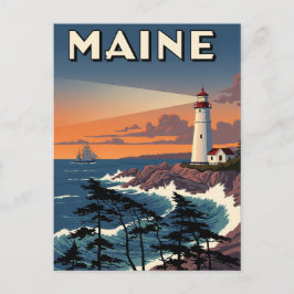 Maine Leuchtturm Reise Postkarte