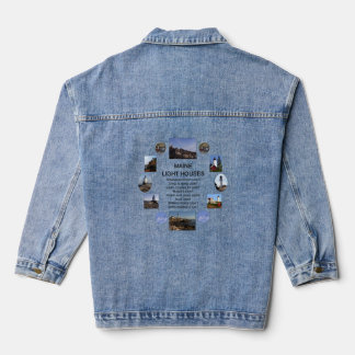 Maine Light Houses Denim Jacket Jeansjacke