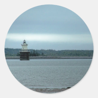 Maine Lighthouse 40 Runder Aufkleber
