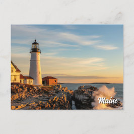 Maine Lighthouse Travel Postkarte