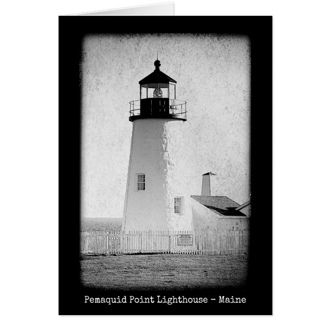 Maine Lighthouses Pemaquid Point Note Card (Vorne)