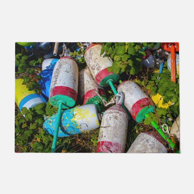 Maine Lobster Buoys Fußmatte (Vorderseite)