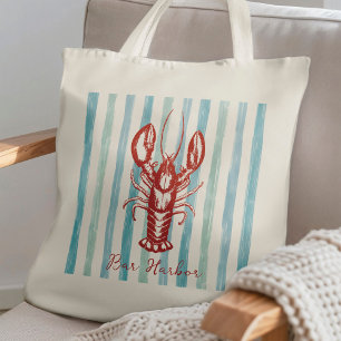 Maine Lobster Coastal Blue Streifen Tragetasche