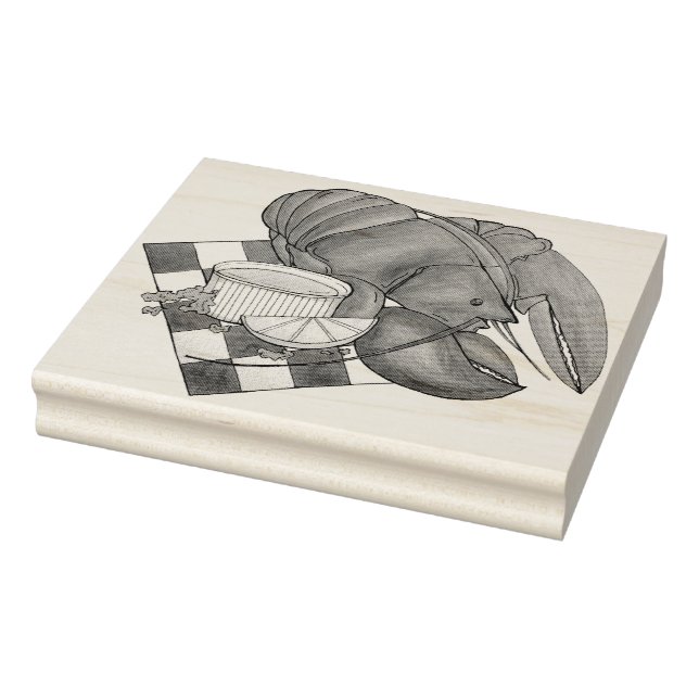 Maine Lobster Dinner Seafood Restaurant Fishmarket Gummistempel (Stempel)