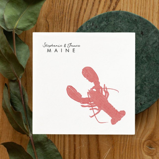 Maine Lobster Hochzeit Cocktail Serviette (Von Creator hochgeladen)