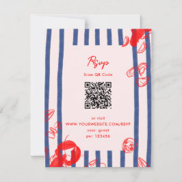 Maine Lobster Oysters Clams East Coast Wedding RSVP Karte