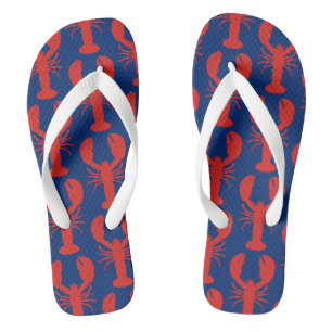 Maine Lobster Preppy Flip Flops