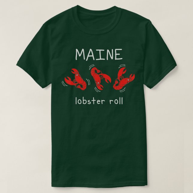 Maine Lobster Roll funny tumbling lobsters T-Shirt (Design vorne)