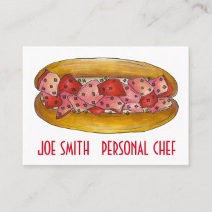 Maine Lobster Roll Seafood Sandwich Koch Koch Food Visitenkarte