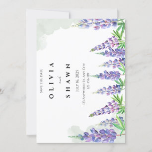Maine lupin Hochzeit Speichern Sie das Datum der E Save The Date