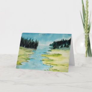 Maine-Malerei auf Anmerkungs-Karte Karte