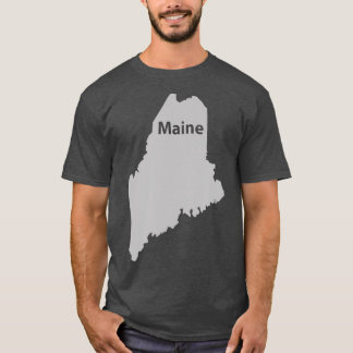 Maine Map Kontur Staat Zuhause Pride T-Shirt