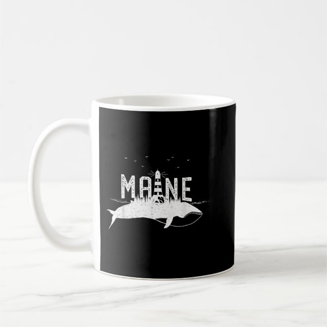 Maine Moose Cool Maine Souvenir-Geschenk Maine Kaffeetasse (Links)