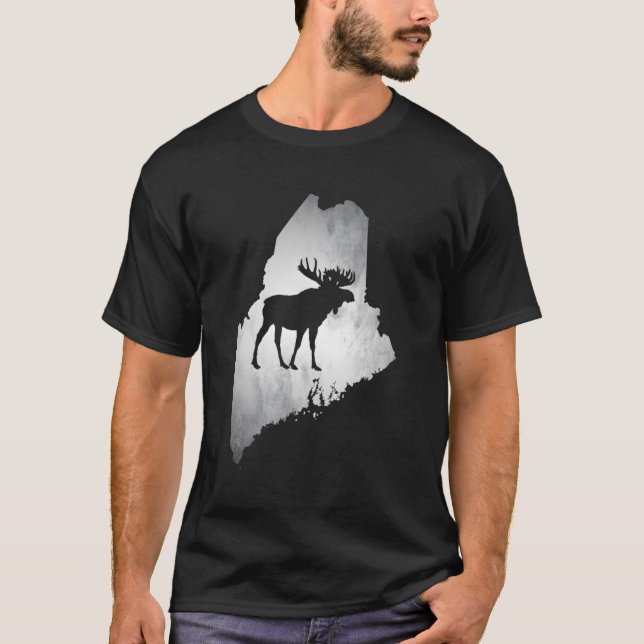 Maine Moose Jagd T-Shirt (Vorderseite)