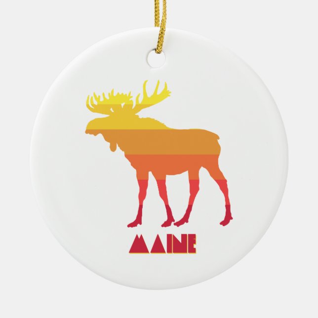 Maine Moose Keramik Ornament (Vorne)
