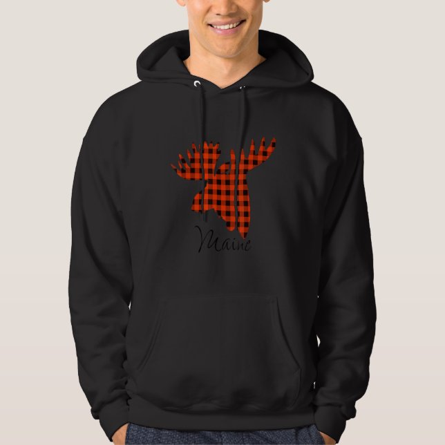 Maine Moose Staat Hoodie (Vorderseite)