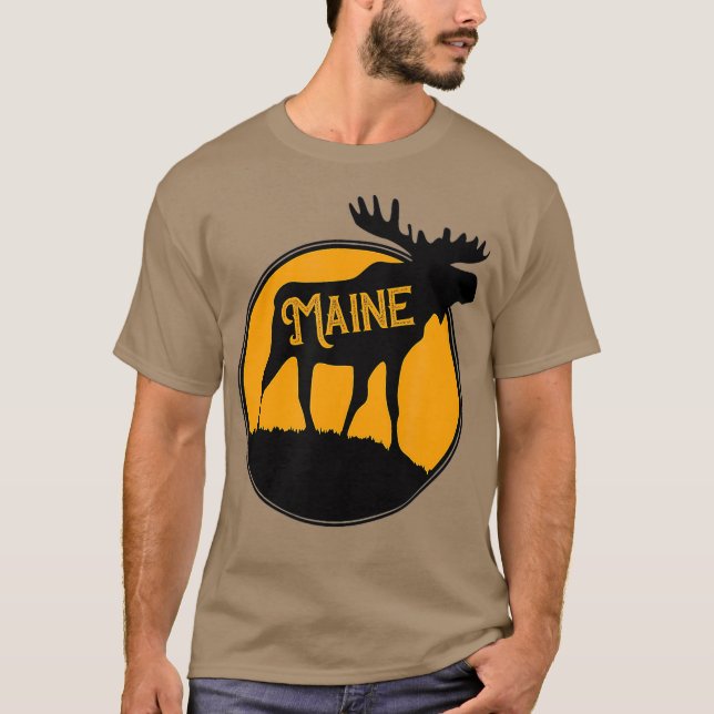 Maine Moose Staat T-Shirt (Vorderseite)