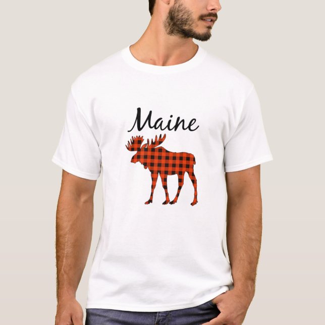 Maine Moose Staat T-Shirt (Vorderseite)