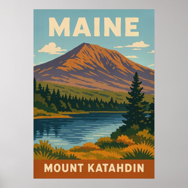 Maine Mount Katahdin V01 Poster (Vorne)