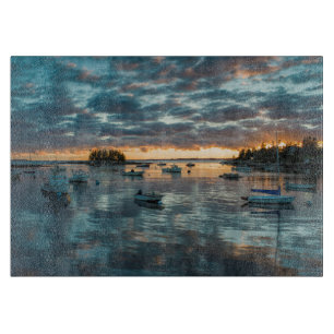 Maine, Newagen, Sonnenuntergang Hafen 1 Schneidebrett