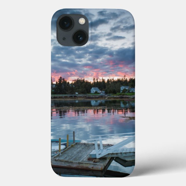 Maine, Newagen, Sonnenuntergang Hafen 2 2 Case-Mate iPhone Hülle (Rückseite)