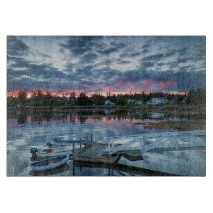 Maine, Newagen, Sonnenuntergang Hafen 2 2 Schneidebrett