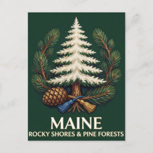 Maine Northern Forest Heritage Postkarte