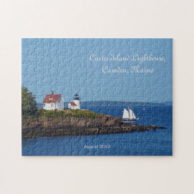 Maine Ocean Sailing Curtis Island Leuchtturm Puzzle (Horizontal)