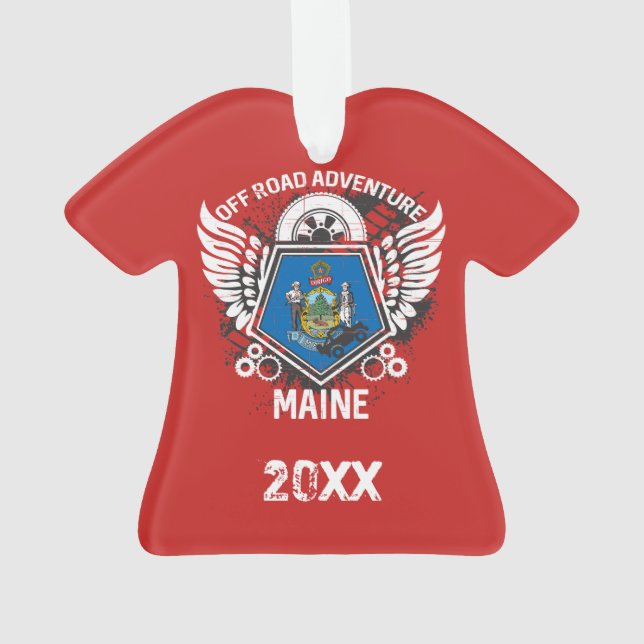 Maine Off Road Adventure 4x4 Trail Mudding Ornament (Rückseite)