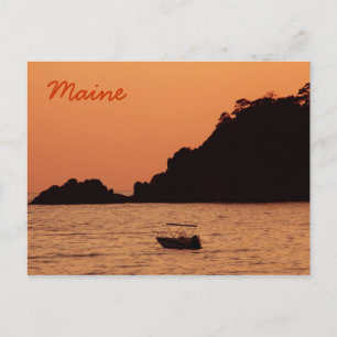 Maine Orangenboot auf Seepostkarte Postkarte