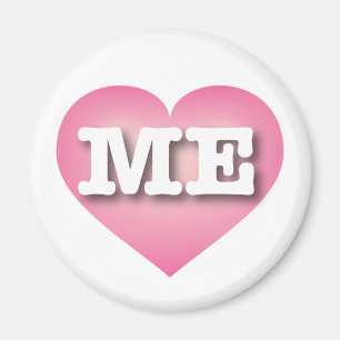 Maine PInk Fade Heart - I Liebe ME Magnet