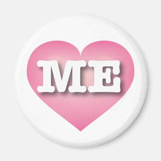 Maine PInk Fade Heart - I Liebe ME Magnet (Vorne)