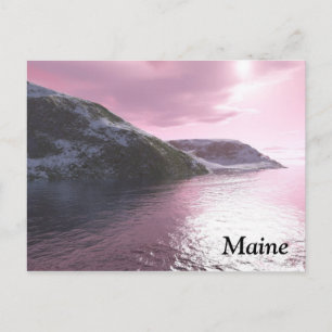Maine Pink Sunrise Postcard von Tamara Ward Postkarte