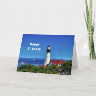 Maine Portland Head Light Foto Geburtstag Karte