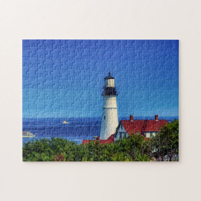 Maine Portland Head Light Foto Puzzle (Horizontal)