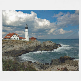 Maine Portland Head Lighthouse Foto Fleecedecke