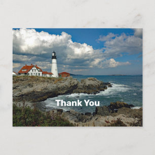 Maine Portland Head Lighthouse Foto Vielen Dank Postkarte