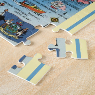 Maine-Postkarten-Karten-Puzzle Puzzle