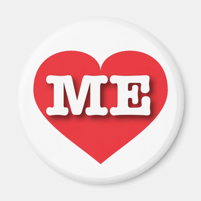 Maine Red Heart - I Liebe ME Magnet (Vorne)