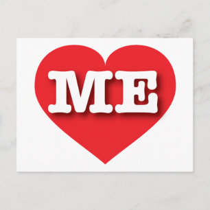 Maine Red Heart - I Liebe ME Postkarte