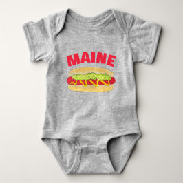 Maine Red Snapper Hotdog Portland ME Food Cookout Baby Strampler