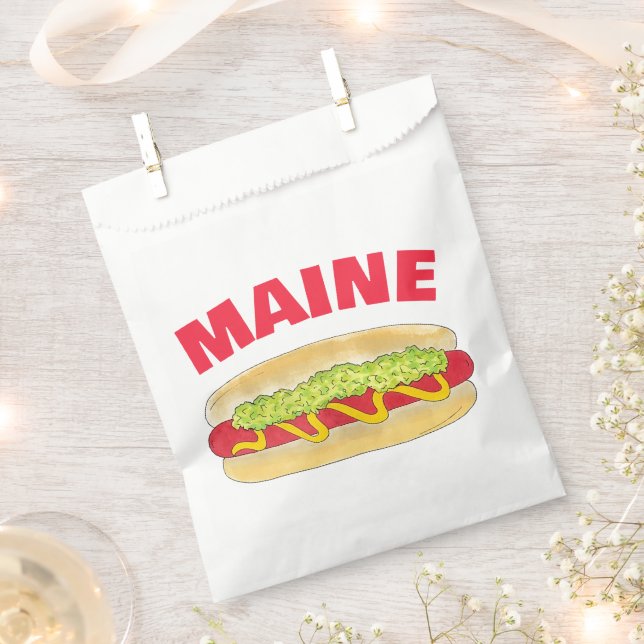Maine Red Snapper Hotdog Portland ME Food Cookout Geschenktütchen (Ausgeschnitten)