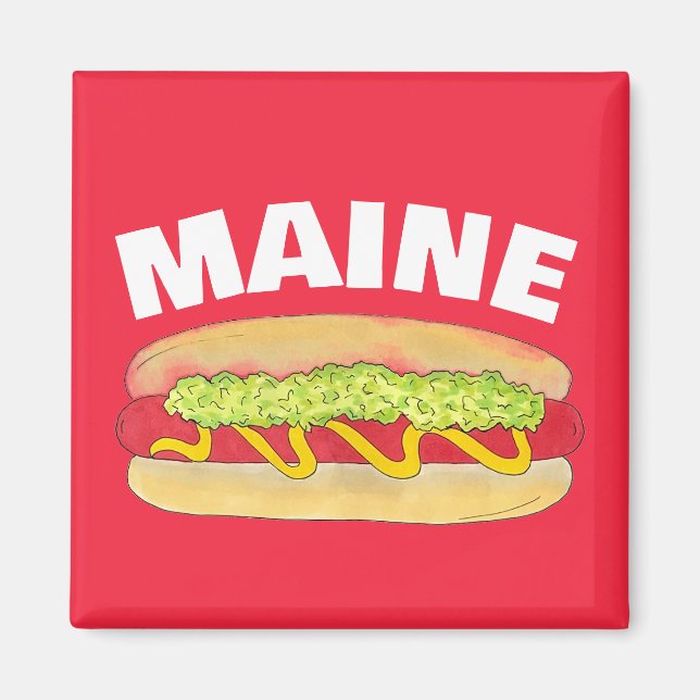 Maine Red Snapper Hotdog Portland ME Food Cookout Magnet (Vorne)
